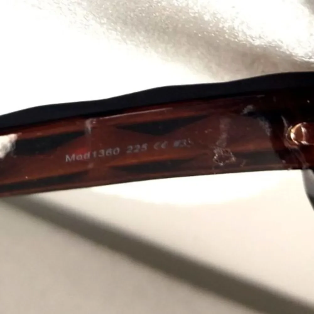 Vtg Oscar de la Renta Brown Oversized Sunglasses Rectangle Mod 1360 57-13-139